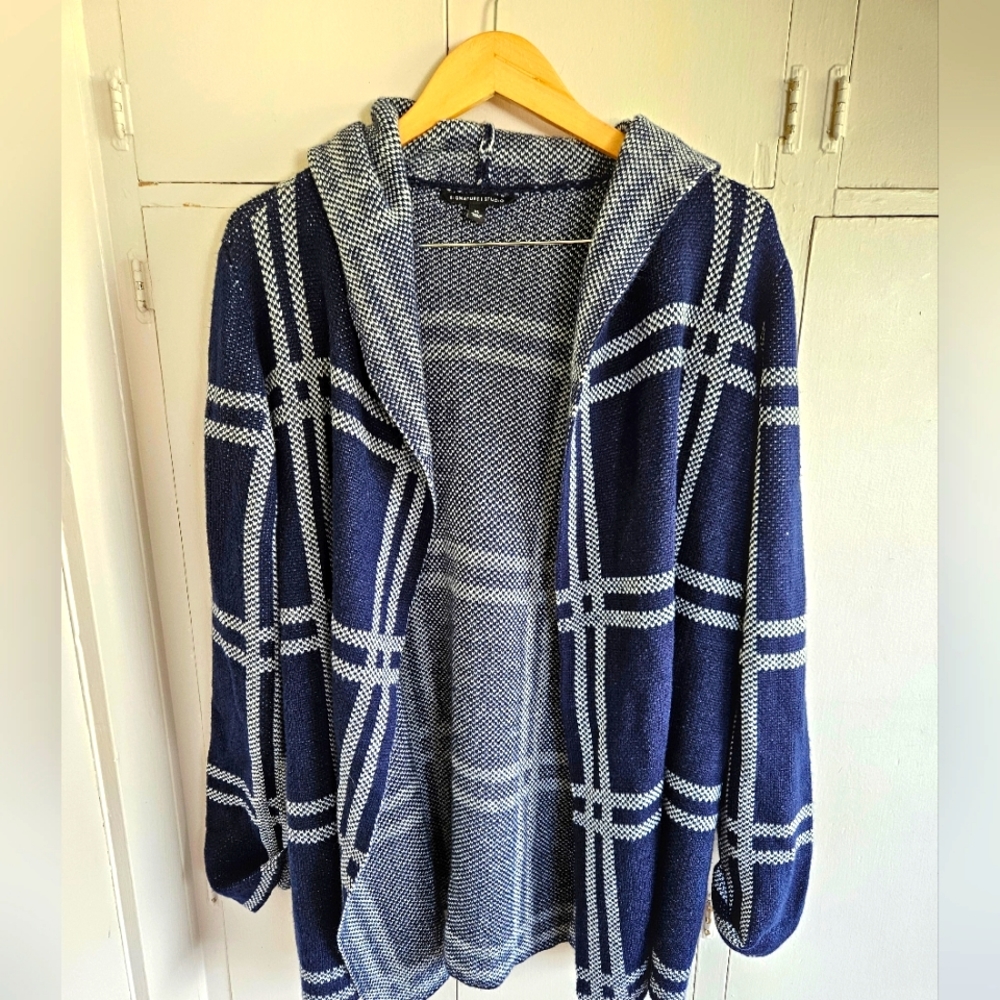 Signature Studio Hooded Sweater Cardigan Size XL